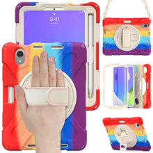 Load image into Gallery viewer, Silicone Hybrid PC Tablet Case with Grip Holder &amp; Shoulder Strap, For iPad mini 6 / mini 2024