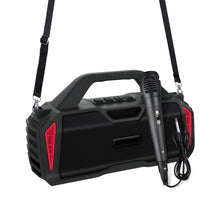 Load image into Gallery viewer, New Rixing NR-6011M Bluetooth 5.0 Portable Outdoor Karaoke Wireless Bluetooth Speaker with Microphone &amp; Shoulder Strap, NR-6011M(Black), NR-6011M(Red), NR-6011M(Blue), NR-6011M(Green)