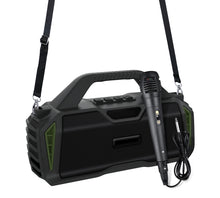 Load image into Gallery viewer, New Rixing NR-6011M Bluetooth 5.0 Portable Outdoor Karaoke Wireless Bluetooth Speaker with Microphone &amp; Shoulder Strap, NR-6011M(Black), NR-6011M(Red), NR-6011M(Blue), NR-6011M(Green)