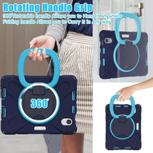 Load image into Gallery viewer, Heavy Duty Silicone Hybrid  PC Tablet Case with Holder &amp; Shoulder Strap, For iPad mini 6 / mini 2024, For iPad mini 6