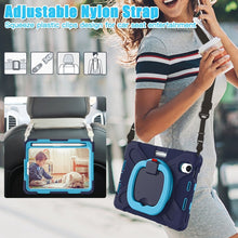Load image into Gallery viewer, Heavy Duty Silicone Hybrid  PC Tablet Case with Holder &amp; Shoulder Strap, For iPad mini 6 / mini 2024, For iPad mini 6