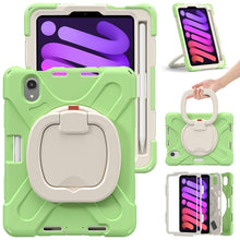 Load image into Gallery viewer, Heavy Duty Silicone Hybrid  PC Tablet Case with Holder &amp; Shoulder Strap, For iPad mini 6 / mini 2024, For iPad mini 6