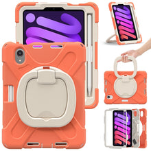Load image into Gallery viewer, Heavy Duty Silicone Hybrid  PC Tablet Case with Holder &amp; Shoulder Strap, For iPad mini 6 / mini 2024, For iPad mini 6