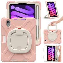 Load image into Gallery viewer, Heavy Duty Silicone Hybrid  PC Tablet Case with Holder &amp; Shoulder Strap, For iPad mini 6 / mini 2024, For iPad mini 6