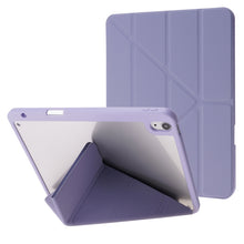 Load image into Gallery viewer, Deformation Transparent Acrylic Horizontal Flip PU Leather Case with Multi-folding Holder &amp; Sleep / Wake-up Function &amp; Pen Slot, For iPad Air 2022 / 2020 10.9, For iPad Pro 11.0 2021 / 2020 / 2018, For iPad 9.7 2017 / 2018 / Pro 9.7                    ...