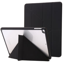 Load image into Gallery viewer, Deformation Transparent Acrylic Horizontal Flip PU Leather Case with Multi-folding Holder &amp; Sleep / Wake-up Function &amp; Pen Slot, For iPad Air 2022 / 2020 10.9, For iPad Pro 11.0 2021 / 2020 / 2018, For iPad 9.7 2017 / 2018 / Pro 9.7                    ...