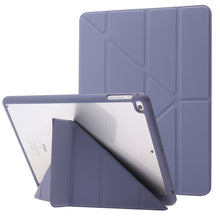 Load image into Gallery viewer, Deformation Transparent Acrylic Horizontal Flip PU Leather Case with Multi-folding Holder &amp; Sleep / Wake-up Function &amp; Pen Slot, For iPad Air 2022 / 2020 10.9, For iPad Pro 11.0 2021 / 2020 / 2018, For iPad 9.7 2017 / 2018 / Pro 9.7                    ...