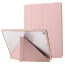 Load image into Gallery viewer, Deformation Transparent Acrylic Horizontal Flip PU Leather Case with Multi-folding Holder &amp; Sleep / Wake-up Function &amp; Pen Slot, For iPad Air 2022 / 2020 10.9, For iPad Pro 11.0 2021 / 2020 / 2018, For iPad 9.7 2017 / 2018 / Pro 9.7                    ...