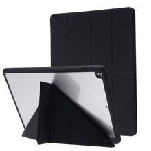 Load image into Gallery viewer, Deformation Transparent Acrylic Horizontal Flip PU Leather Case with Multi-folding Holder &amp; Sleep / Wake-up Function &amp; Pen Slot, For iPad Air 2022 / 2020 10.9, For iPad Pro 11.0 2021 / 2020 / 2018, For iPad 9.7 2017 / 2018 / Pro 9.7                    ...