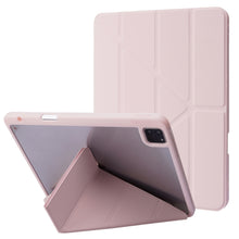 Load image into Gallery viewer, Deformation Transparent Acrylic Horizontal Flip PU Leather Case with Multi-folding Holder &amp; Sleep / Wake-up Function &amp; Pen Slot, For iPad Air 2022 / 2020 10.9, For iPad Pro 11.0 2021 / 2020 / 2018, For iPad 9.7 2017 / 2018 / Pro 9.7                    ...