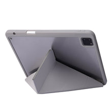 Load image into Gallery viewer, Deformation Transparent Acrylic Horizontal Flip PU Leather Case with Multi-folding Holder &amp; Sleep / Wake-up Function &amp; Pen Slot, For iPad Pro 11.0 2021 / 2020 / 2018, For iPad Air 2022 / 2020 10.9, For iPad 9.7 2017 / 2018 / Pro 9.7                    ...
