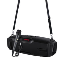 Load image into Gallery viewer, New Rixing NR-6012M Bluetooth 5.0 Portable Outdoor Karaoke Wireless Bluetooth Speaker with Microphone &amp; Shoulder Strap, NR-6012M(Red), NR-6012M(Blue), NR-6012M(Green), NR-6012M(Black)