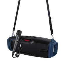 Load image into Gallery viewer, New Rixing NR-6012M Bluetooth 5.0 Portable Outdoor Karaoke Wireless Bluetooth Speaker with Microphone &amp; Shoulder Strap, NR-6012M(Red), NR-6012M(Blue), NR-6012M(Green), NR-6012M(Black)
