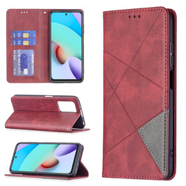 Rhombus Texture Horizontal Flip Magnetic Leather Case with Holder & Card Slots, For Xiaomi Redmi 10, For Xiaomi Mi 11T