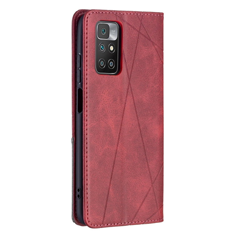 Rhombus Texture Horizontal Flip Magnetic Leather Case with Holder & Card Slots, For Xiaomi Redmi 10, For Xiaomi Mi 11T
