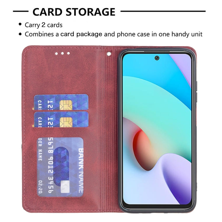 Rhombus Texture Horizontal Flip Magnetic Leather Case with Holder & Card Slots, For Xiaomi Redmi 10, For Xiaomi Mi 11T