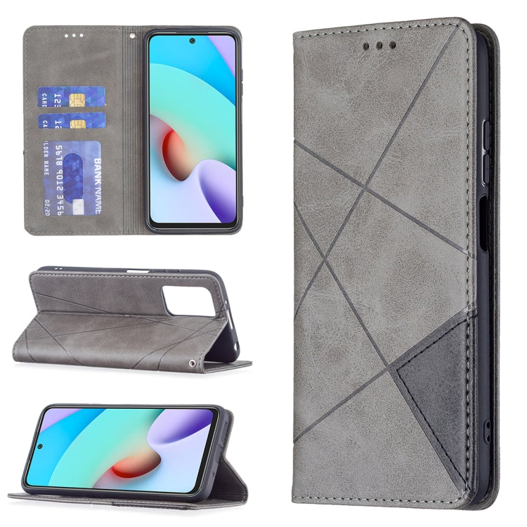 Rhombus Texture Horizontal Flip Magnetic Leather Case with Holder & Card Slots, For Xiaomi Redmi 10, For Xiaomi Mi 11T