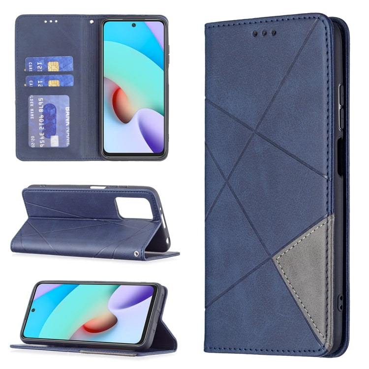 Rhombus Texture Horizontal Flip Magnetic Leather Case with Holder & Card Slots, For Xiaomi Redmi 10, For Xiaomi Mi 11T