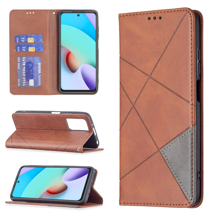 Rhombus Texture Horizontal Flip Magnetic Leather Case with Holder & Card Slots, For Xiaomi Redmi 10, For Xiaomi Mi 11T