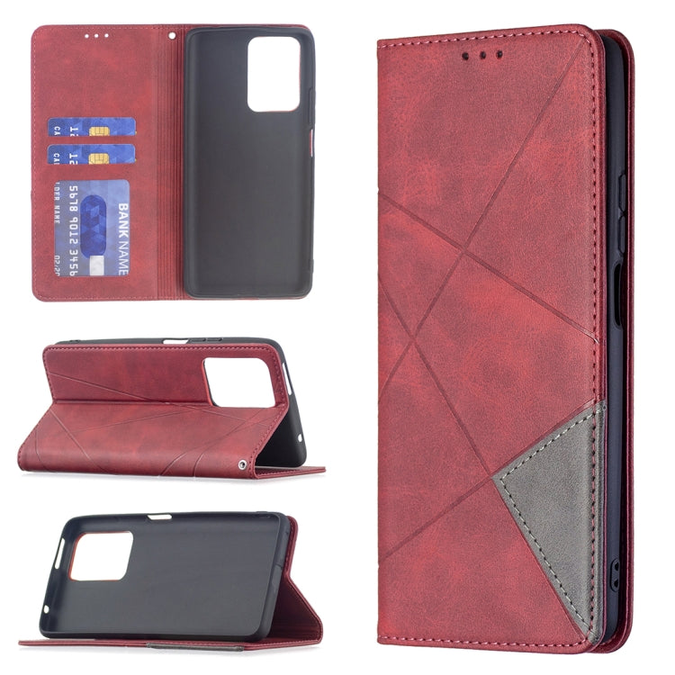 Rhombus Texture Horizontal Flip Magnetic Leather Case with Holder & Card Slots, For Xiaomi Redmi 10, For Xiaomi Mi 11T