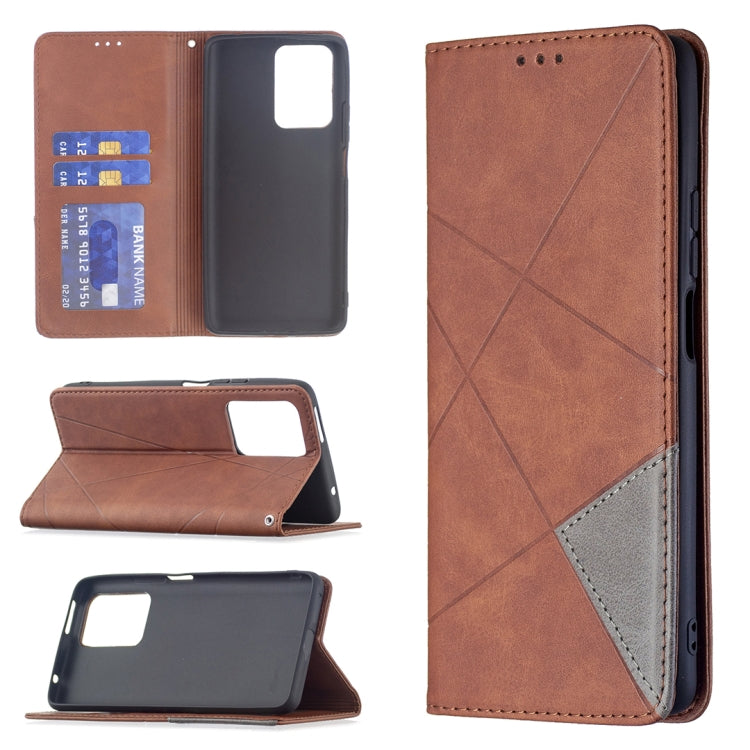 Rhombus Texture Horizontal Flip Magnetic Leather Case with Holder & Card Slots, For Xiaomi Redmi 10, For Xiaomi Mi 11T
