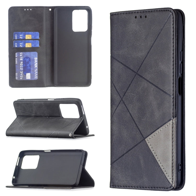 Rhombus Texture Horizontal Flip Magnetic Leather Case with Holder & Card Slots, For Xiaomi Redmi 10, For Xiaomi Mi 11T