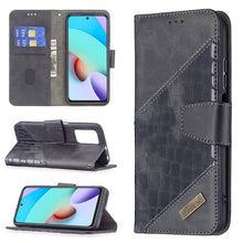 Load image into Gallery viewer, Matching Color Crocodile Texture Horizontal Flip PU Leather Case with Wallet &amp; Holder &amp; Card Slots, For Xiaomi Redmi 10