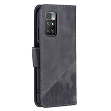 Load image into Gallery viewer, Matching Color Crocodile Texture Horizontal Flip PU Leather Case with Wallet &amp; Holder &amp; Card Slots, For Xiaomi Redmi 10