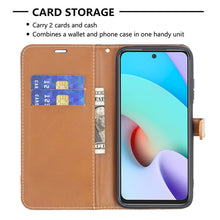 Load image into Gallery viewer, Color Matching Denim Texture Leather Case with Holder &amp; Card Slots &amp; Wallet &amp; Lanyard, For Xiaomi Redmi 10
