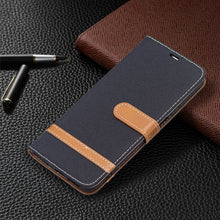 Load image into Gallery viewer, Color Matching Denim Texture Leather Case with Holder &amp; Card Slots &amp; Wallet &amp; Lanyard, For Xiaomi Redmi 10