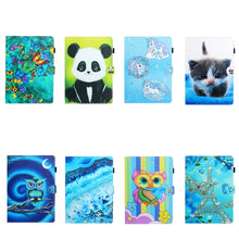 Load image into Gallery viewer, Universal Colored Drawing Horizontal Flip PU Leather Case with Holder &amp; Card Slot