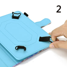 Load image into Gallery viewer, Universal Colored Drawing Horizontal Flip PU Leather Case with Holder &amp; Card Slot