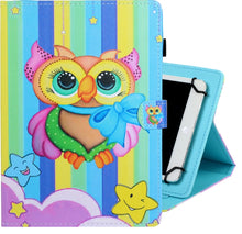 Load image into Gallery viewer, Universal Colored Drawing Horizontal Flip PU Leather Case with Holder &amp; Card Slot