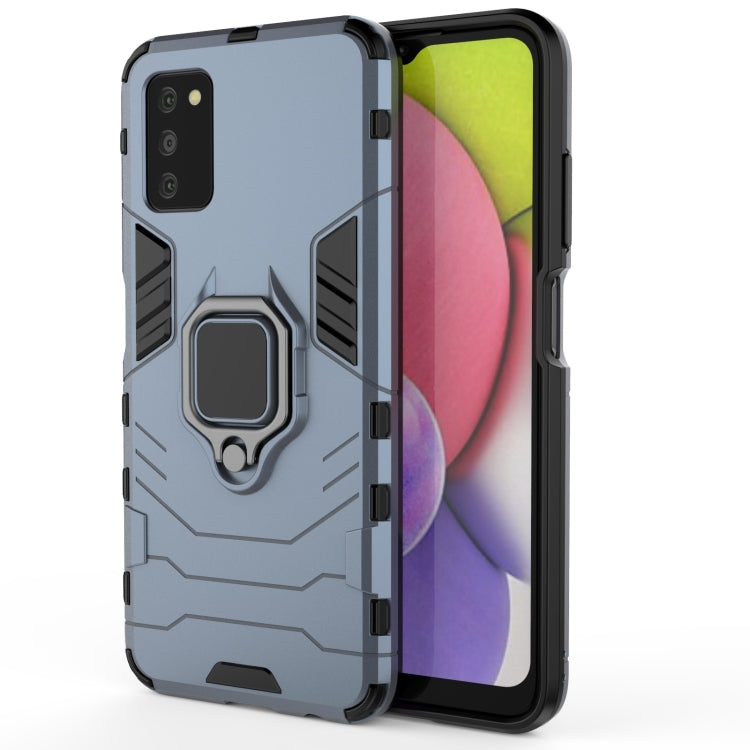 PC + TPU Shockproof Protective Case with Magnetic Ring Holder, For Samsung Galaxy A03s Indian Version