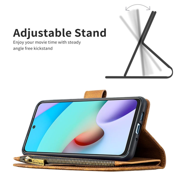 Flying Butterfly Embossing Pattern Zipper Horizontal Flip Leather Case with Holder & Card Slots & Wallet, For Xiaomi Redmi 10