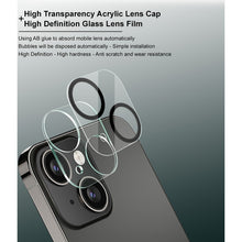 Load image into Gallery viewer, IMAK Integrated Rear Camera Lens Tempered Glass Film with Lens Cap, For iPhone 13 / 13 mini, For iPhone 13 Pro / 13 Pro Max