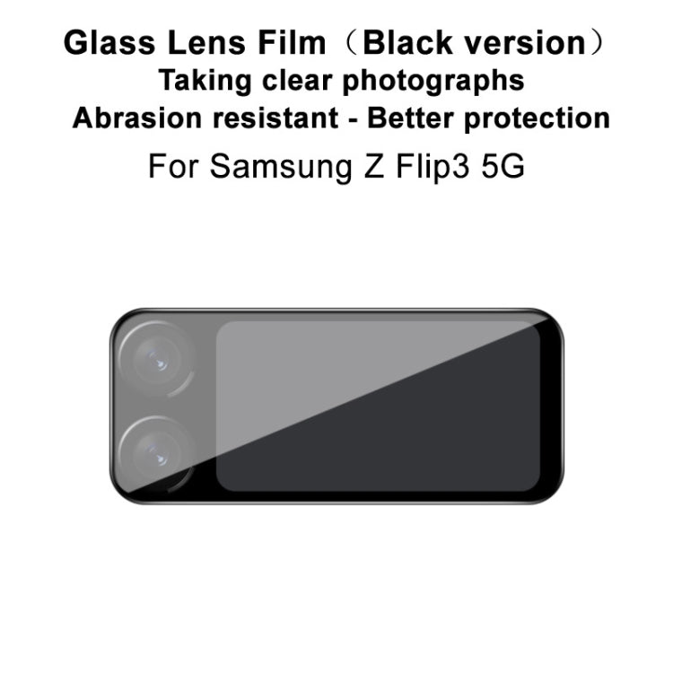 IMAK Rear Camera Lens Glass Film Black Version, For Samsung Galaxy Z Flip3 5G