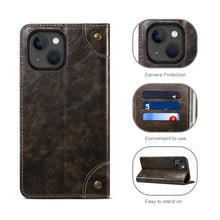 Load image into Gallery viewer, Baroque Simple Horizontal Flip Leather Case with Holder &amp; Card Slots &amp; Wallet, For iPhone 13 mini, For iPhone 13, For iPhone 13 Pro, For iPhone 13 Pro Max