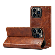 Load image into Gallery viewer, Baroque Simple Horizontal Flip Leather Case with Holder &amp; Card Slots &amp; Wallet, For iPhone 13 mini, For iPhone 13, For iPhone 13 Pro, For iPhone 13 Pro Max