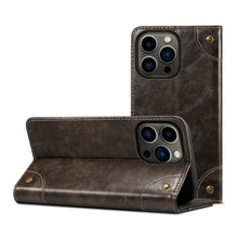 Load image into Gallery viewer, Baroque Simple Horizontal Flip Leather Case with Holder &amp; Card Slots &amp; Wallet, For iPhone 13 mini, For iPhone 13, For iPhone 13 Pro, For iPhone 13 Pro Max