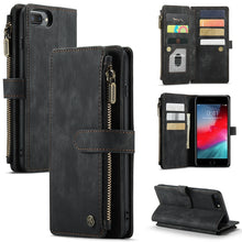 Load image into Gallery viewer, CaseMe-C30 PU + TPU Multifunctional Horizontal Flip Leather Case with Holder &amp; Card Slot &amp; Wallet &amp; Zipper Pocket, For iPhone 8 Plus &amp; 7 Plus &amp; 6 Plus, For iPhone SE 2022 / SE 2020 / 8 / 7 / 6, For iPhone 11, For iPhone 11 Pro, For iPhone 11 Pro Max   ...