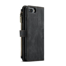 Load image into Gallery viewer, CaseMe-C30 PU + TPU Multifunctional Horizontal Flip Leather Case with Holder &amp; Card Slot &amp; Wallet &amp; Zipper Pocket, For iPhone 8 Plus &amp; 7 Plus &amp; 6 Plus, For iPhone SE 2022 / SE 2020 / 8 / 7 / 6, For iPhone 11, For iPhone 11 Pro, For iPhone 11 Pro Max   ...
