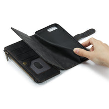 Load image into Gallery viewer, CaseMe-C30 PU + TPU Multifunctional Horizontal Flip Leather Case with Holder &amp; Card Slot &amp; Wallet &amp; Zipper Pocket, For iPhone 8 Plus &amp; 7 Plus &amp; 6 Plus, For iPhone SE 2022 / SE 2020 / 8 / 7 / 6, For iPhone 11, For iPhone 11 Pro, For iPhone 11 Pro Max   ...