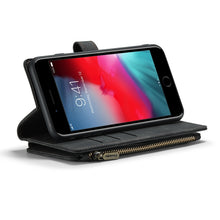 Load image into Gallery viewer, CaseMe-C30 PU + TPU Multifunctional Horizontal Flip Leather Case with Holder &amp; Card Slot &amp; Wallet &amp; Zipper Pocket, For iPhone 8 Plus &amp; 7 Plus &amp; 6 Plus, For iPhone SE 2022 / SE 2020 / 8 / 7 / 6, For iPhone 11, For iPhone 11 Pro, For iPhone 11 Pro Max   ...