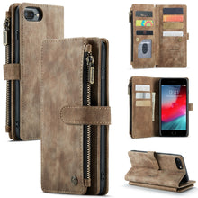 Load image into Gallery viewer, CaseMe-C30 PU + TPU Multifunctional Horizontal Flip Leather Case with Holder &amp; Card Slot &amp; Wallet &amp; Zipper Pocket, For iPhone 8 Plus &amp; 7 Plus &amp; 6 Plus, For iPhone SE 2022 / SE 2020 / 8 / 7 / 6, For iPhone 11, For iPhone 11 Pro, For iPhone 11 Pro Max   ...