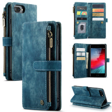 Load image into Gallery viewer, CaseMe-C30 PU + TPU Multifunctional Horizontal Flip Leather Case with Holder &amp; Card Slot &amp; Wallet &amp; Zipper Pocket, For iPhone 8 Plus &amp; 7 Plus &amp; 6 Plus, For iPhone SE 2022 / SE 2020 / 8 / 7 / 6, For iPhone 11, For iPhone 11 Pro, For iPhone 11 Pro Max   ...