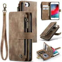 Load image into Gallery viewer, CaseMe-C30 PU + TPU Multifunctional Horizontal Flip Leather Case with Holder &amp; Card Slot &amp; Wallet &amp; Zipper Pocket, For iPhone 8 Plus &amp; 7 Plus &amp; 6 Plus, For iPhone SE 2022 / SE 2020 / 8 / 7 / 6, For iPhone 11, For iPhone 11 Pro, For iPhone 11 Pro Max   ...