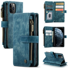 Load image into Gallery viewer, CaseMe-C30 PU + TPU Multifunctional Horizontal Flip Leather Case with Holder &amp; Card Slot &amp; Wallet &amp; Zipper Pocket, For iPhone 8 Plus &amp; 7 Plus &amp; 6 Plus, For iPhone SE 2022 / SE 2020 / 8 / 7 / 6, For iPhone 11, For iPhone 11 Pro, For iPhone 11 Pro Max   ...
