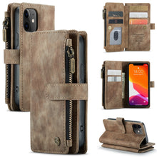 Load image into Gallery viewer, CaseMe-C30 PU + TPU Multifunctional Horizontal Flip Leather Case with Holder &amp; Card Slot &amp; Wallet &amp; Zipper Pocket, For iPhone 8 Plus &amp; 7 Plus &amp; 6 Plus, For iPhone SE 2022 / SE 2020 / 8 / 7 / 6, For iPhone 11, For iPhone 11 Pro, For iPhone 11 Pro Max   ...