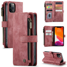 Load image into Gallery viewer, CaseMe-C30 PU + TPU Multifunctional Horizontal Flip Leather Case with Holder &amp; Card Slot &amp; Wallet &amp; Zipper Pocket, For iPhone 8 Plus &amp; 7 Plus &amp; 6 Plus, For iPhone SE 2022 / SE 2020 / 8 / 7 / 6, For iPhone 11, For iPhone 11 Pro, For iPhone 11 Pro Max   ...